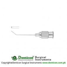 Air Injection Cannula Angled at 7 mm Stainless Steel, Gauge 30